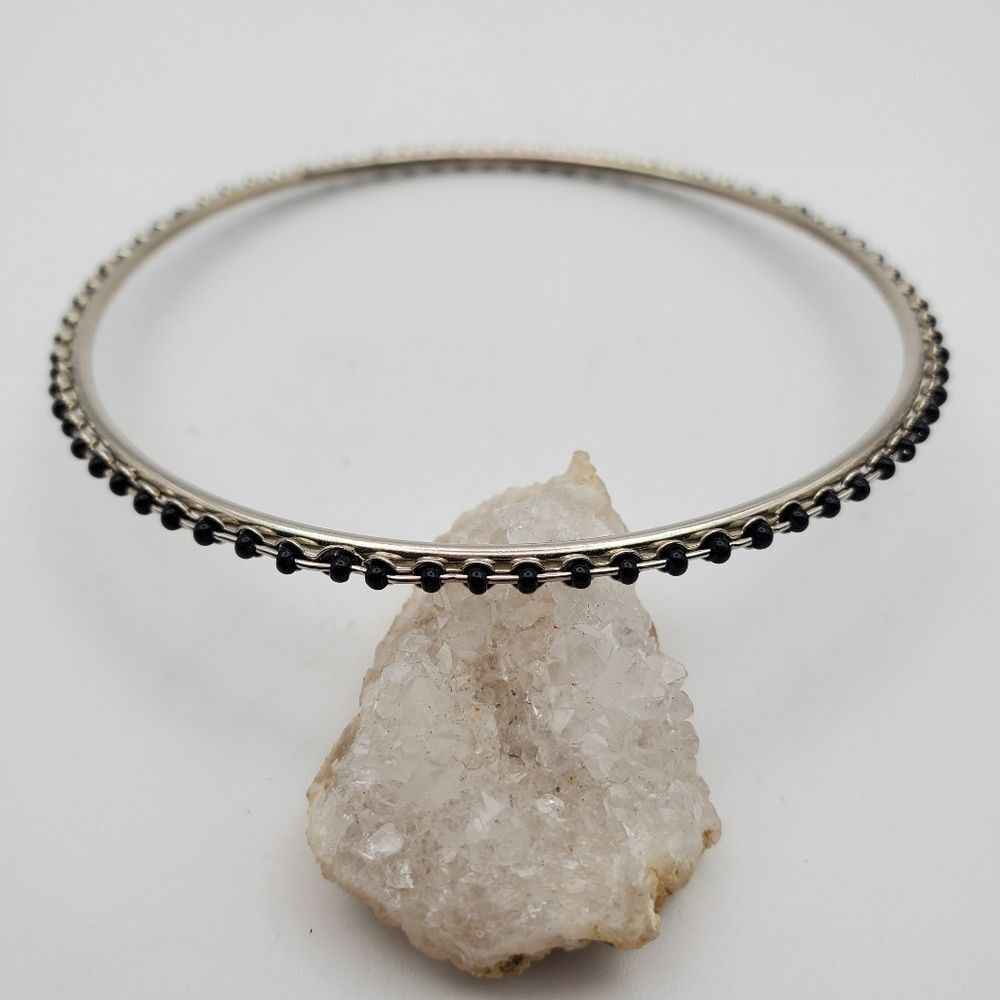 Line beaded dotted spacer‎ bracelet B1313